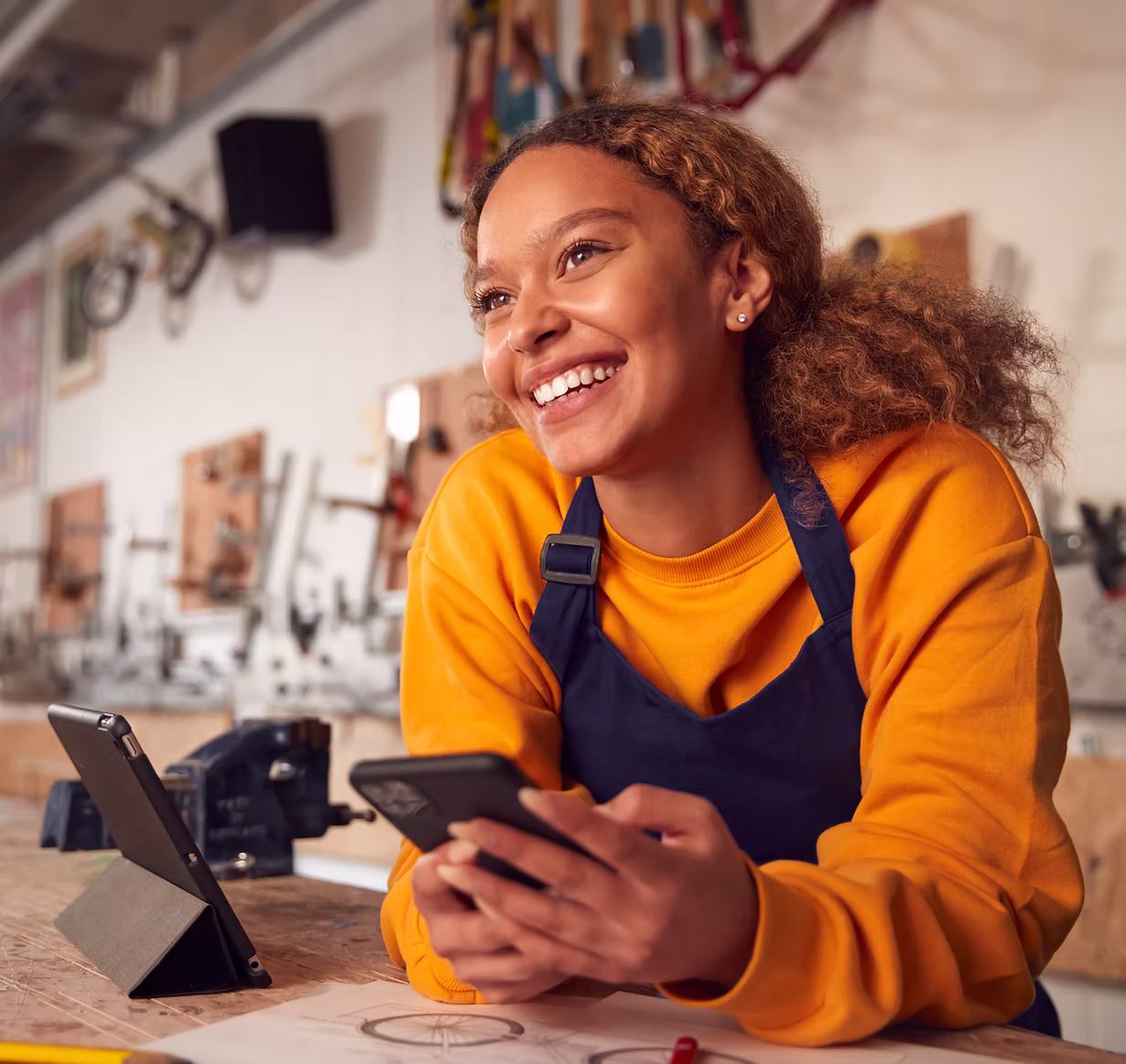 Tradesperson accepting payment